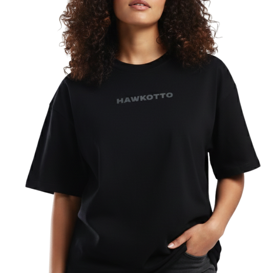 HAWKOTTO Drop Shoulder Tee - Black