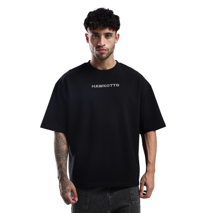 HAWKOTTO Drop Shoulder Tee - Black