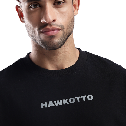 HAWKOTTO Drop Shoulder Tee - Black