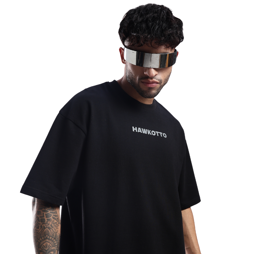 HAWKOTTO Drop Shoulder Tee - Black