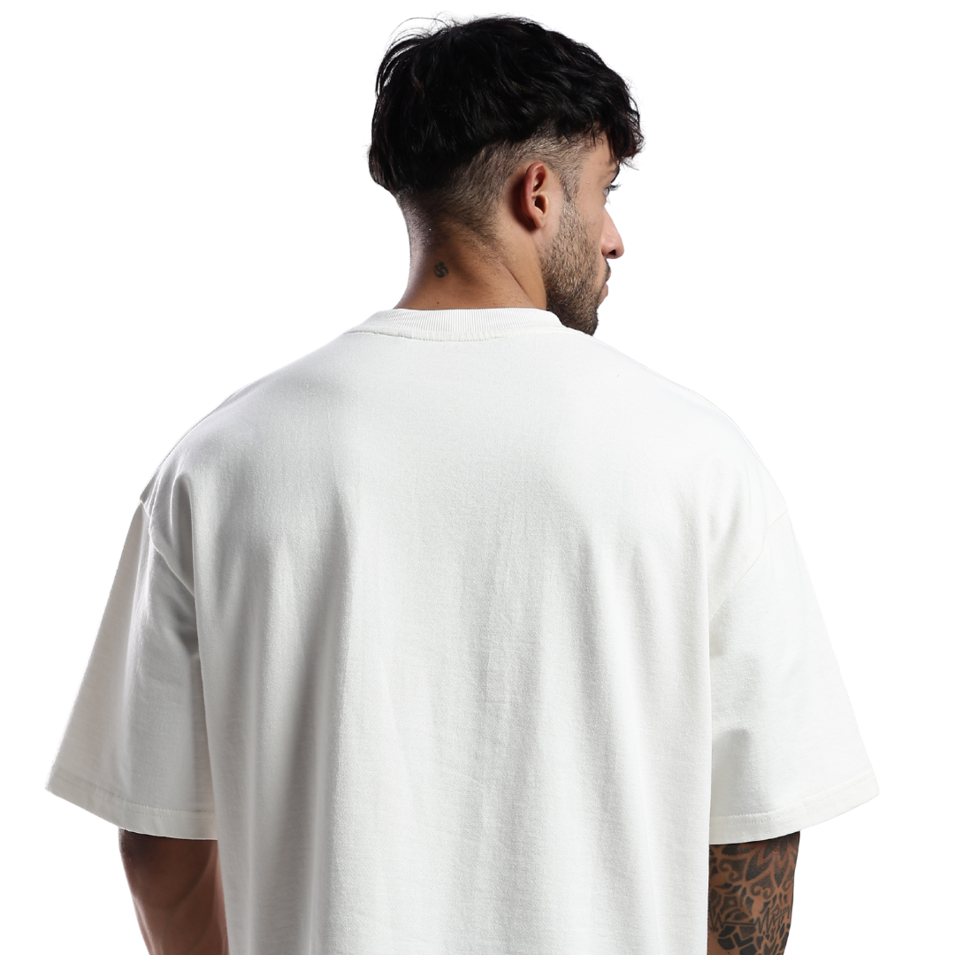 HAWKOTTO Drop Shoulder Tee - White