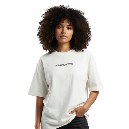HAWKOTTO Drop Shoulder Tee - White